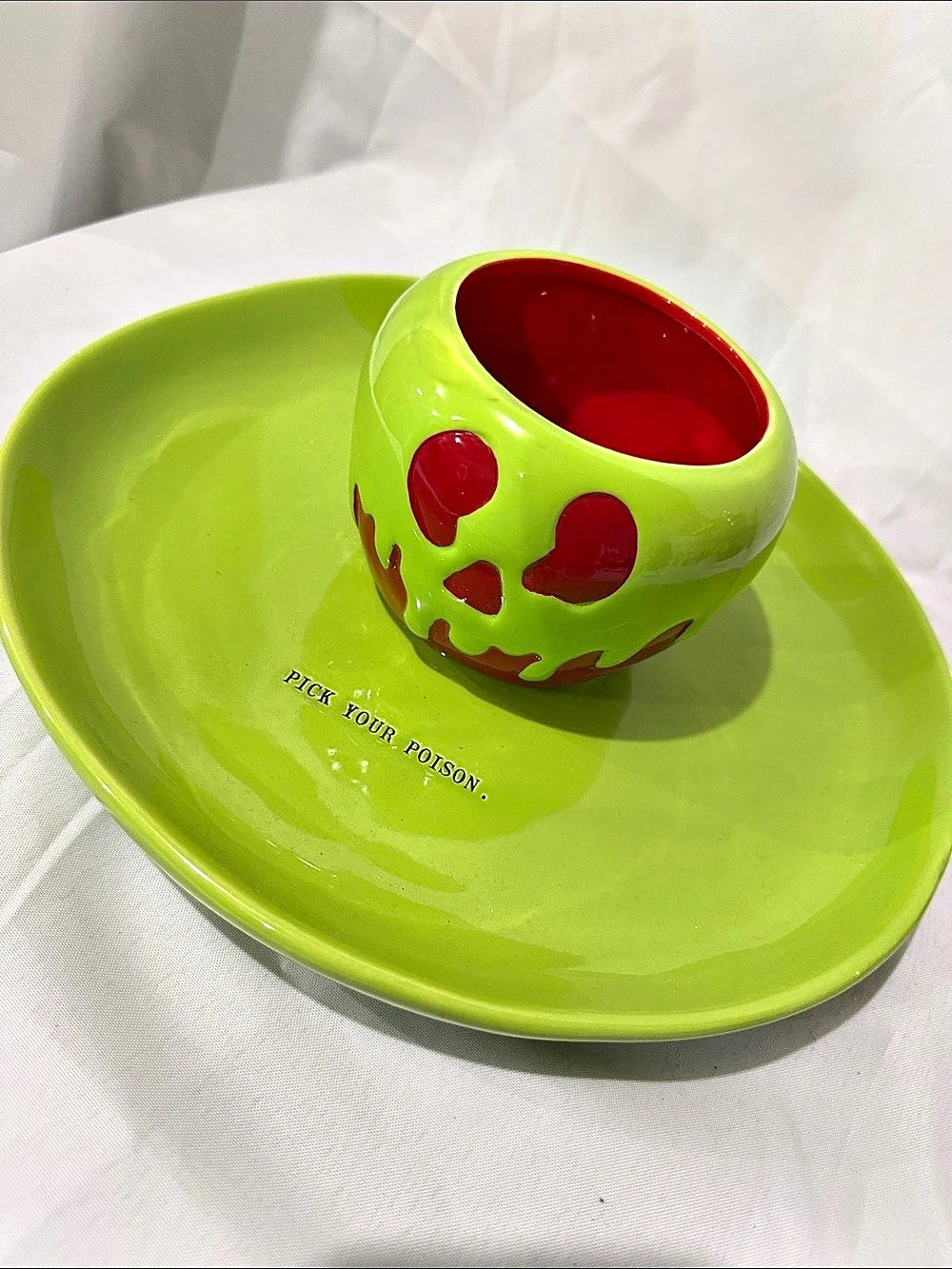 Disney Villains Snow White Poison Apple Chip Dip Platter Pick Your Poison